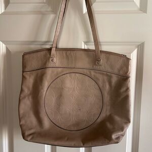 Coach Tan Leather Tote Bag
